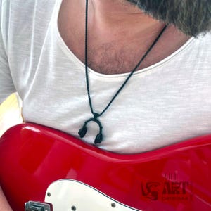 DJ Headphone Necklace: Stainless Steel Music Pendant image 1