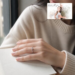 First Sight 925 Promise Rings worn by an adult in a polished evening lifestyle scene.