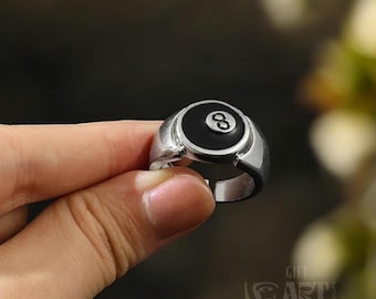 8-Ball-Ring aus Edelstahl, verstellbarer offener Billardring