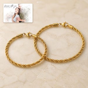 Sunlit Twist Rope Chain Bracelet photographed in warm natural window light in an elegant home setting.