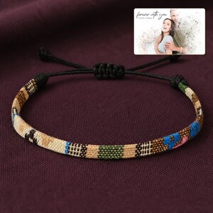 Rainbow Loom Boho Anklet arranged on soft ivory linen in a refined neutral flat lay.