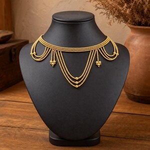 Gray and Brown Statement Beaded Necklace shown individually as a coordinating option for the mix and match necklace set