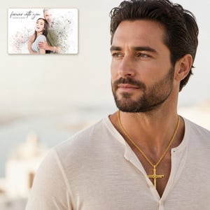 Forged Faith Nail Cross Necklace shown as the main Etsy hero photograph with a clear view of the complete design.