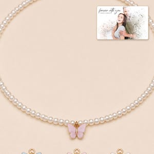 Butterfly Bead Choker, macro detail view, photo 3.