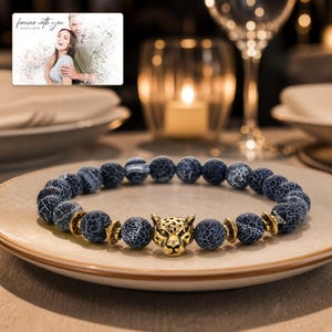 Storm Marbled Leopard Bracelet styled for an elegant evening look with the product remaining the clear focal point.