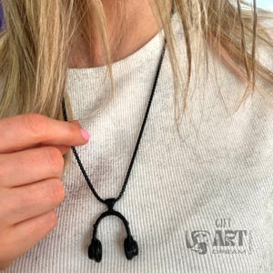 DJ Headphone Necklace: Stainless Steel Music Pendant image 4