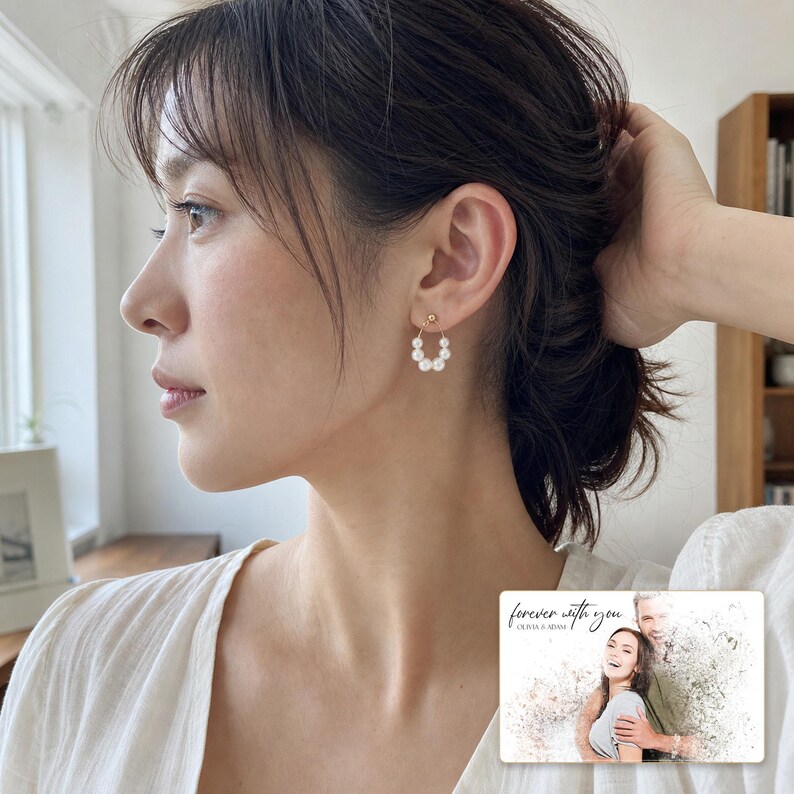 pearl-look beads Poise Earring Collection worn by an adult model for realistic scale and everyday styling.