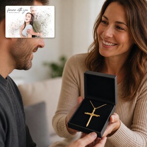 Forged Faith Nail Cross Necklace worn by an adult model for realistic scale and everyday styling.