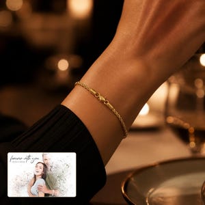Sunlit Twist Rope Chain Bracelet shown in a close macro view highlighting the verified material, texture and construction details.