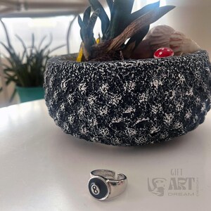 8 Ball Ring, Adjustable Stainless Steel Billiards Band image 10