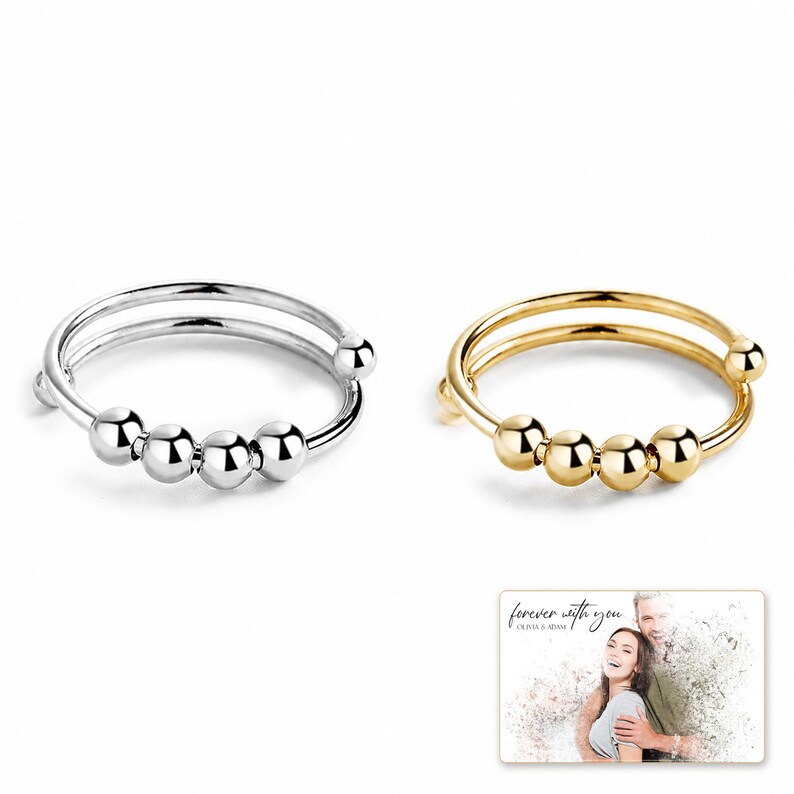 Orbit Five Bead Cuff shown during a believable gift-giving moment between adults with the exact jewelry visible.
