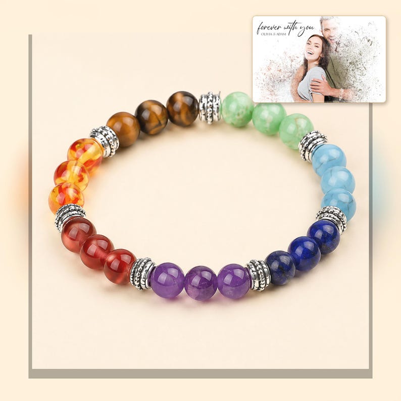 Rainbow Bead Bracelet, sunlit home view, photo 8.