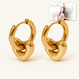 Charm Hoop Earrings, hero view, photo 1.