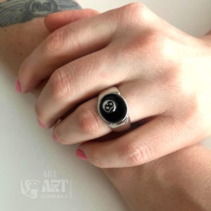 8 Ball Ring, Adjustable Stainless Steel Billiards Band image 8
