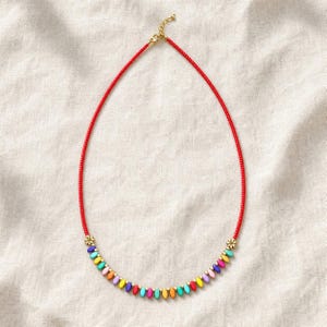 Orange turquoise and brown statement beaded necklace from the colorful four piece jewelry gift set