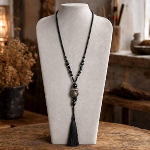Rose Gold and Silver Statement Beaded Necklace shown individually as a coordinating option for the mix and match necklace set