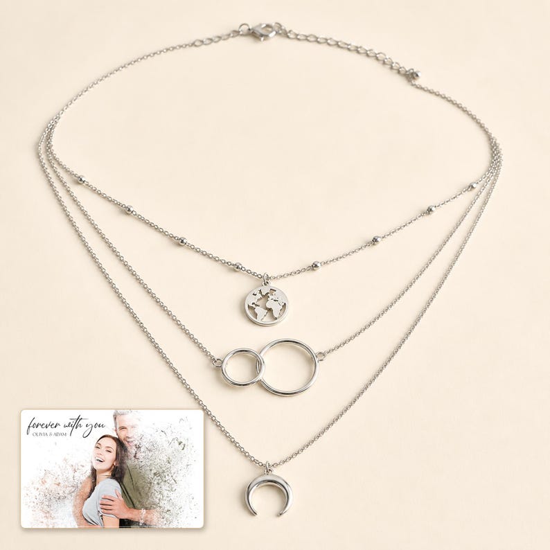 Silver Moon Map Layers photographed in warm natural window light in an elegant home setting.