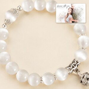 Round Bead Charm Bracelet, macro detail view, photo 3.
