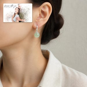 Celadon Jade Look Ear Clips worn by an adult model for realistic scale and everyday styling.