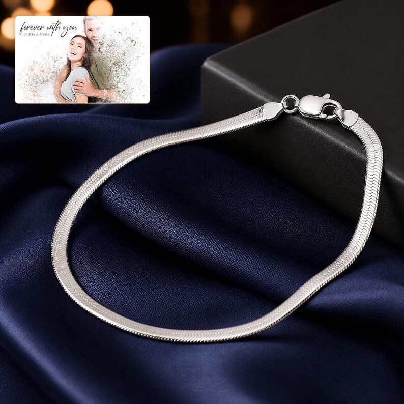 Silken Line 925 Snake Bracelet styled for an elegant evening look with the product remaining the clear focal point.