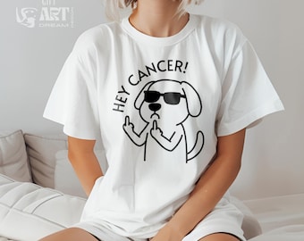 Camiseta divertida de perro superviviente de cáncer: regalo para guerreros contra el cáncer (diseño digital)