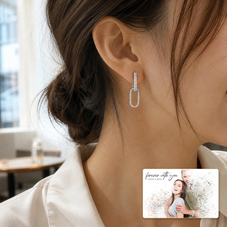 Silver Current Zircon Drops shown as the main Etsy hero photograph with a clear view of the complete design.