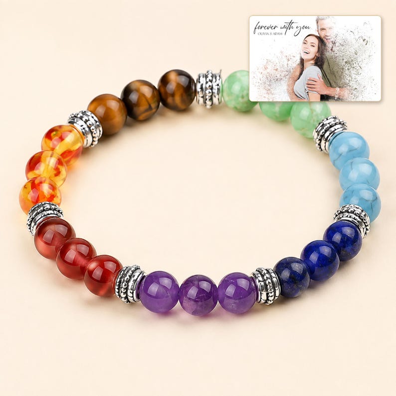Rainbow Bead Bracelet, hero view, photo 1.