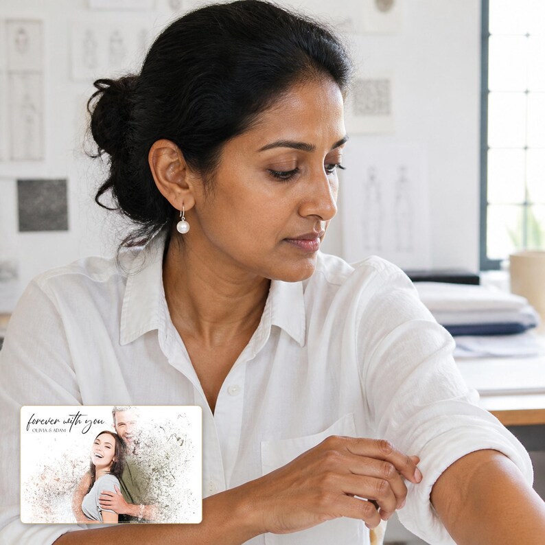 pearl-look beads Poise Earring Collection worn by an adult in a natural daytime lifestyle scene.