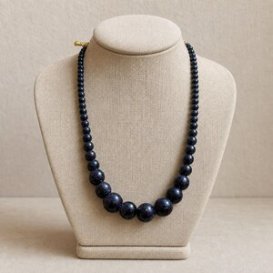 Brown and Bronze Statement Beaded Necklace shown individually as a coordinating option for the mix and match necklace set