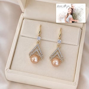 Pearl Look Drop Earrings, gift box view, photo 4.