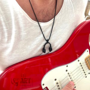 DJ Headphone Necklace: Stainless Steel Music Pendant image 10