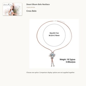Cross slide. Western Bolo Necklace. A personalized digital greeting card is shown. Select the pictured option when ordering.