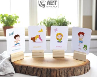 Kids Yoga Cards: Animal Poses, Mindfulness Activity