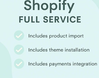 Shopify-Shop-Einrichtung mit Theme-Installation, Gestaltung und Produktimport