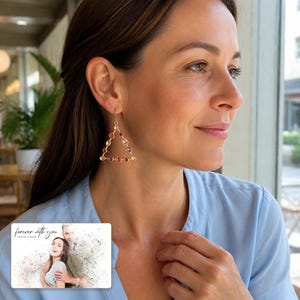 Prism Garden Sparkle Drops worn by an adult in a natural daytime lifestyle scene.
