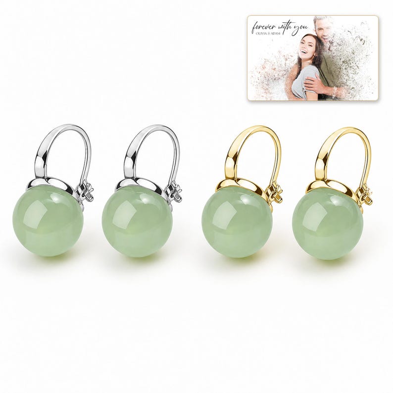 Celadon Jade Look Ear Clips shown on a clean white catalog background for an unobstructed product view.