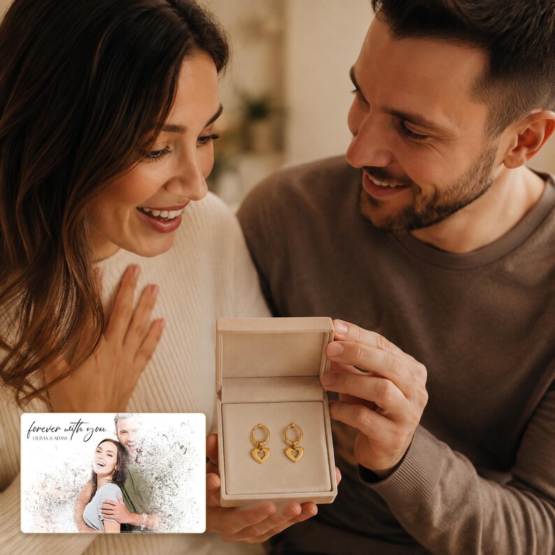 Charm Hoop Earrings, gift receiving view, photo 14.