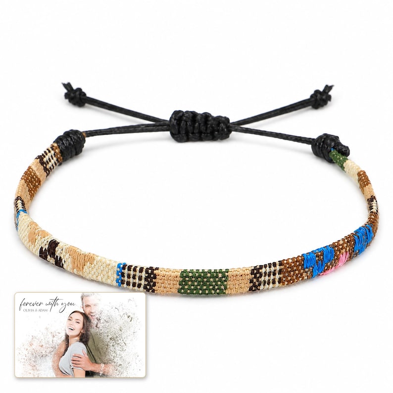 Rainbow Loom Boho Anklet shown during a believable gift-giving moment between adults with the exact jewelry visible.
