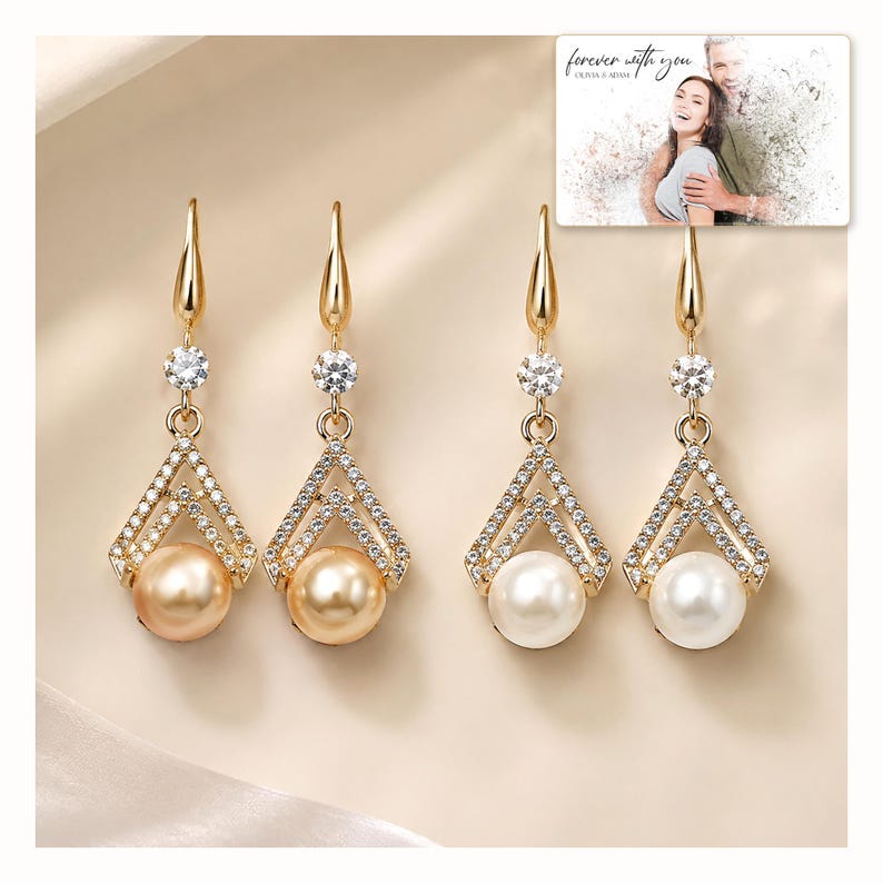 Pearl Look Drop Earrings, catalog view, photo 2.