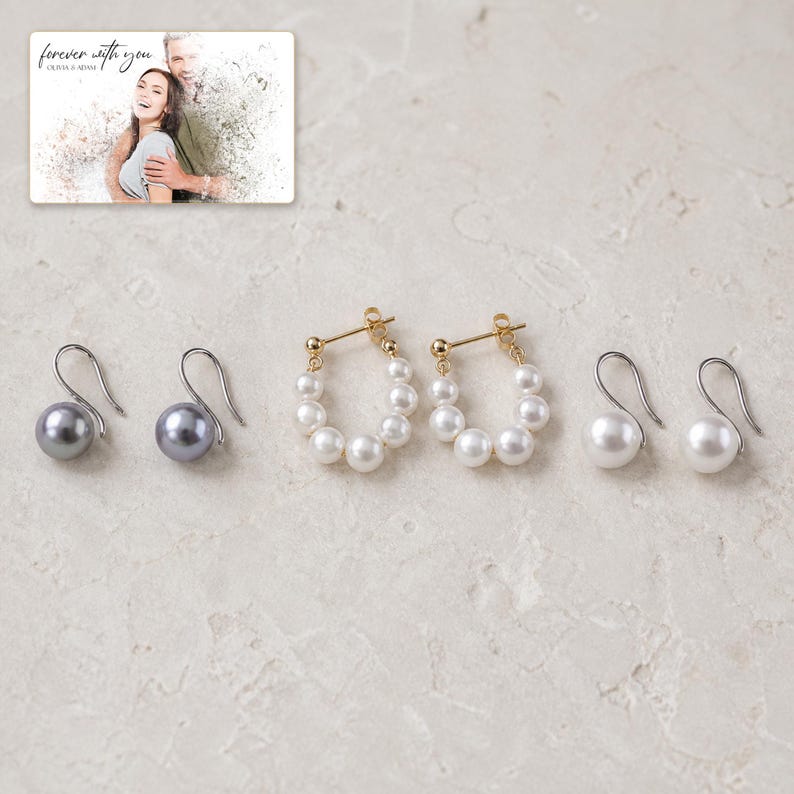 pearl-look beads Poise Earring Collection shown as the main Etsy hero photograph with a clear view of the complete design.