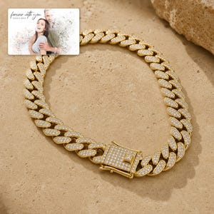 Arc Ice Cuban Necklace photographed in warm natural window light in an elegant home setting.