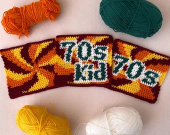 70s Vibes Trio Tapestry Crochet Pattern | Three Mini Tapestries (PDF Download)
