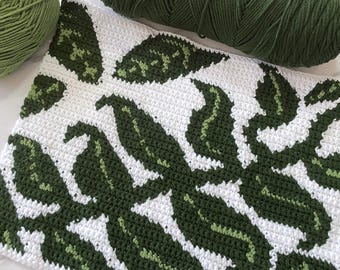 Leaf Tapestry Crochet Pattern | Home Decor Design (PDF)