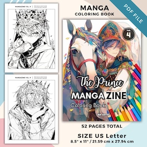 Kolorowanka Książę Manga – MagaZine Vol. 4 – 50 uroczych i przystojnych stron z anime Prince + okładka – do wydrukowania w formacie PDF