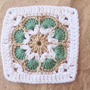 Crochet flower granny square,pdf pattern