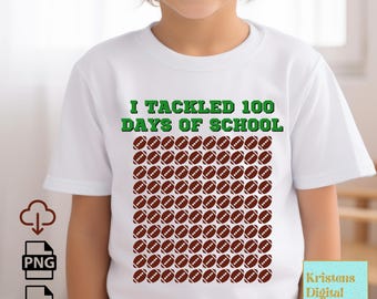 Football 100th Day of School SVG PNG, Sports Design (Digital Download)