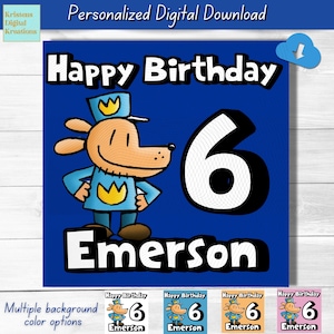 Digitaler Download Hund Mann Geburtstag - Personalisiertes Bild (PNG und/oder JPG, JPEG)