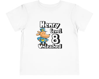 Dogman Personalized Birthday T-Shirt Toddler , Dogman Tee, Dogman Birthday Shirt, Kids Birthday Shirt, Kids Personalized Tee