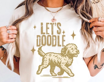 Retro Doodle PNG, Dog Lover’s Digital Download, Funny Labradoodle Dog Sublimation for Golden Doodle Mom or Dad