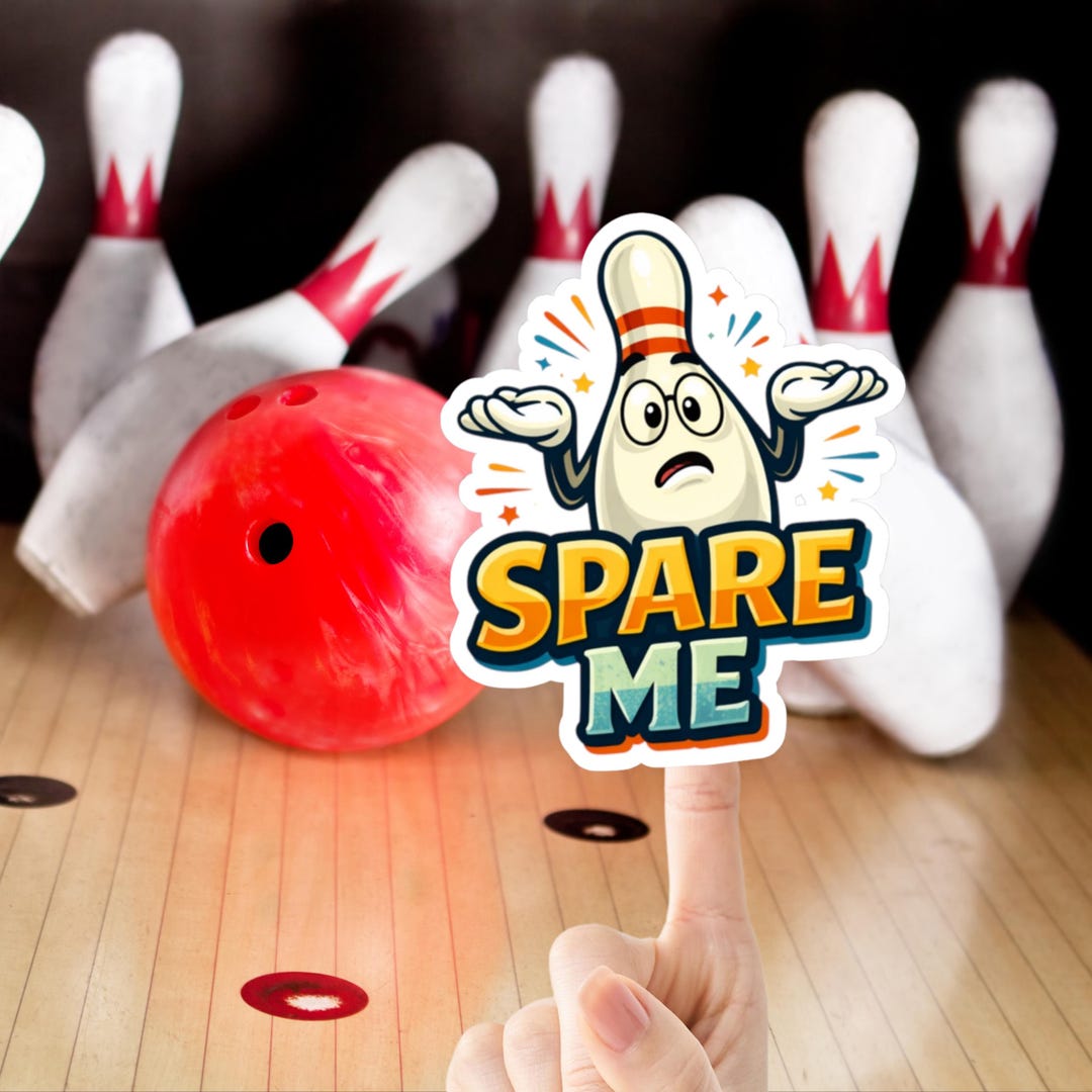 Spare Me Bowling Sticker, Funny Bowling Sticker, Bowler Humor Decal ...